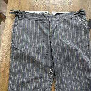 NWT Women’s Gray pin Striped Bermuda relaxed fit size 11 Fox girls long shorts